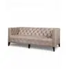 Kingston Ivory Chesterfield Leather Sofa